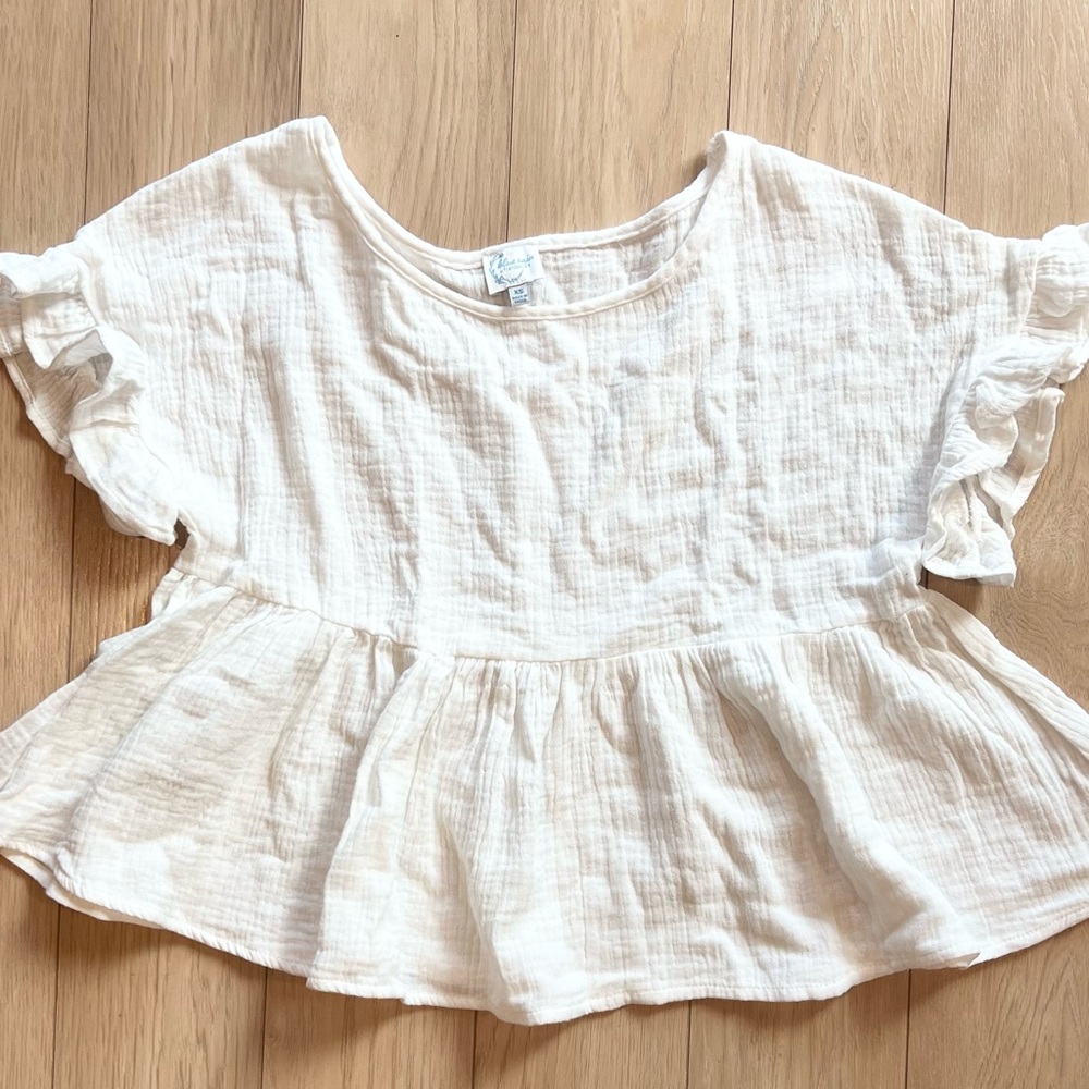 Blue Rain Francesca’s ruffled baby doll top